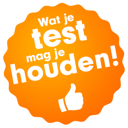 Wat je test mag je houden